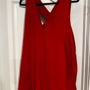 Rachel Roy Vibrant Red Cross-Back Tank Top